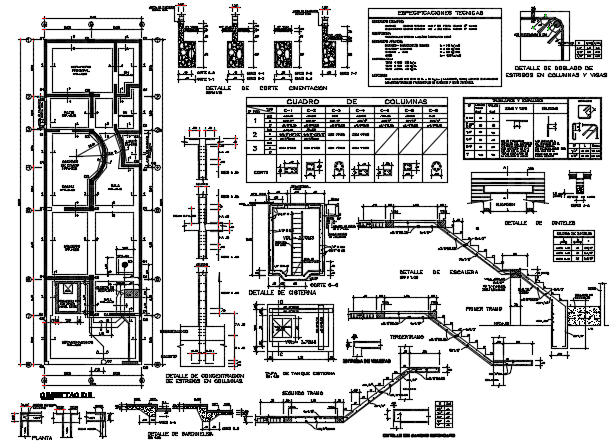 Construction Building Plan Detail Dwg File - Cadbull