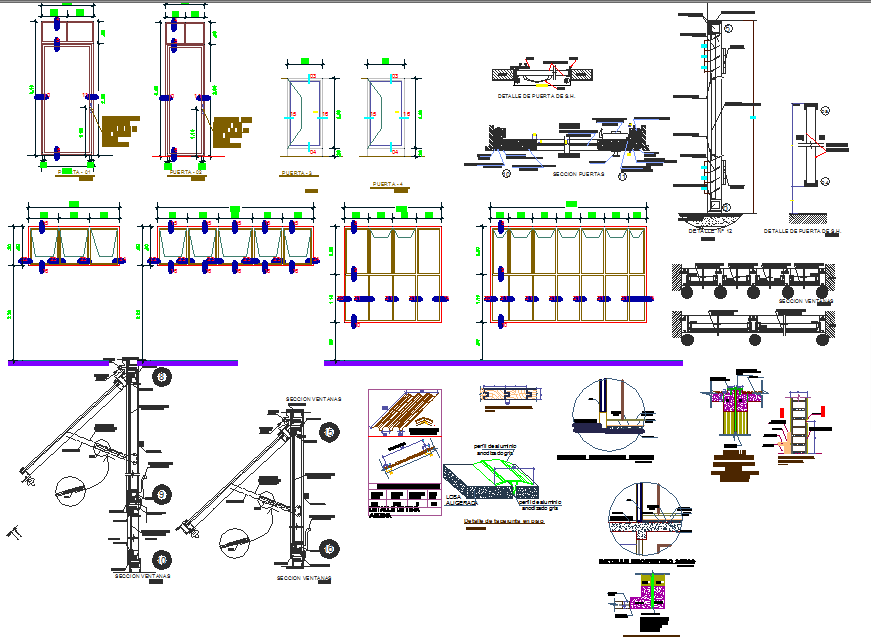 Construction detail dwg file - Cadbull