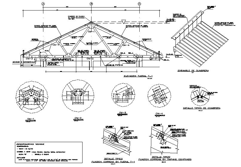 Construction detail dwg file - Cadbull