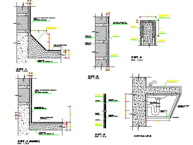 Construction detail layout plan dwg file - Cadbull