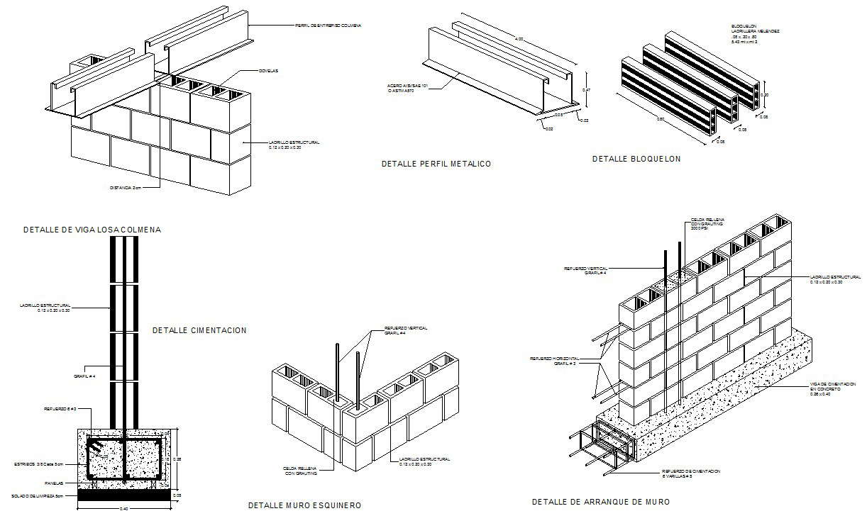 Construction detail of beam column in dwg file - Cadbull