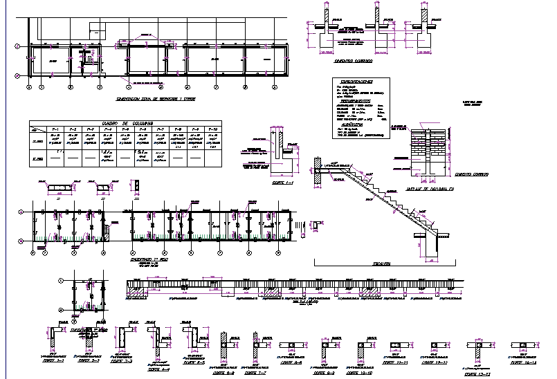 Construction detail plan dwg file - Cadbull