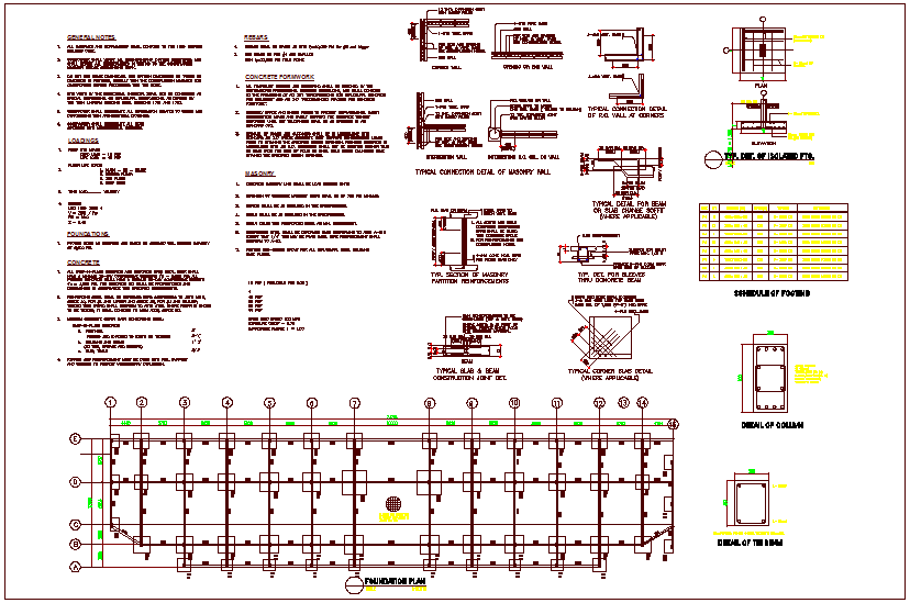 Construction view with foundation view of commercial building dwg file ...