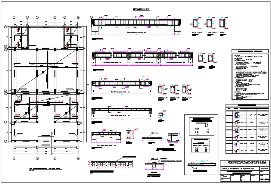 Construction working plan detail dwg file - Cadbull