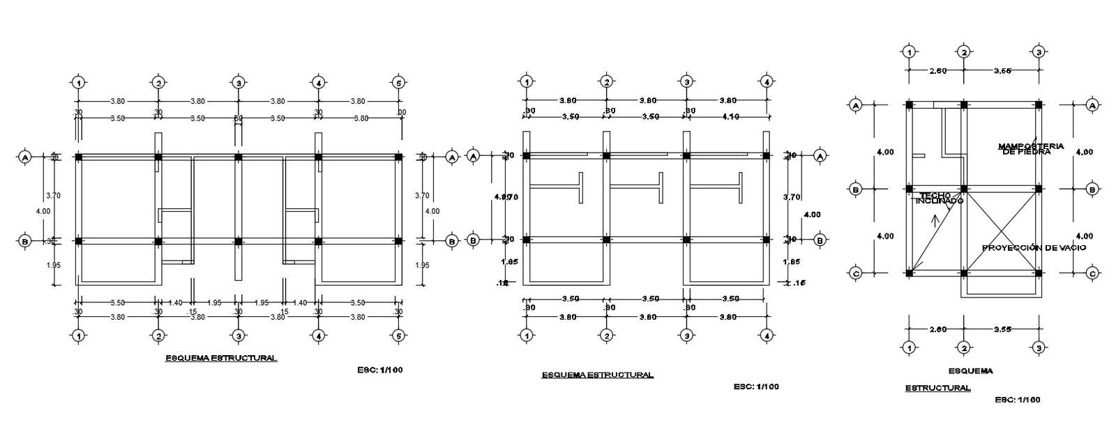 Construction Drawing With Column Layout Plan Drawing Download DWG File ...