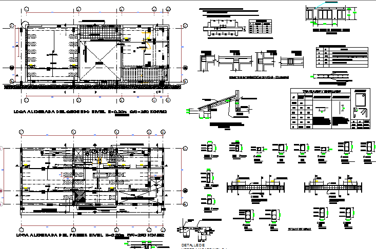 Constructive details of community building floors dwg file - Cadbull