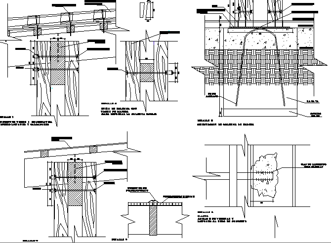 Constructive details of house ceiling dwg file - Cadbull