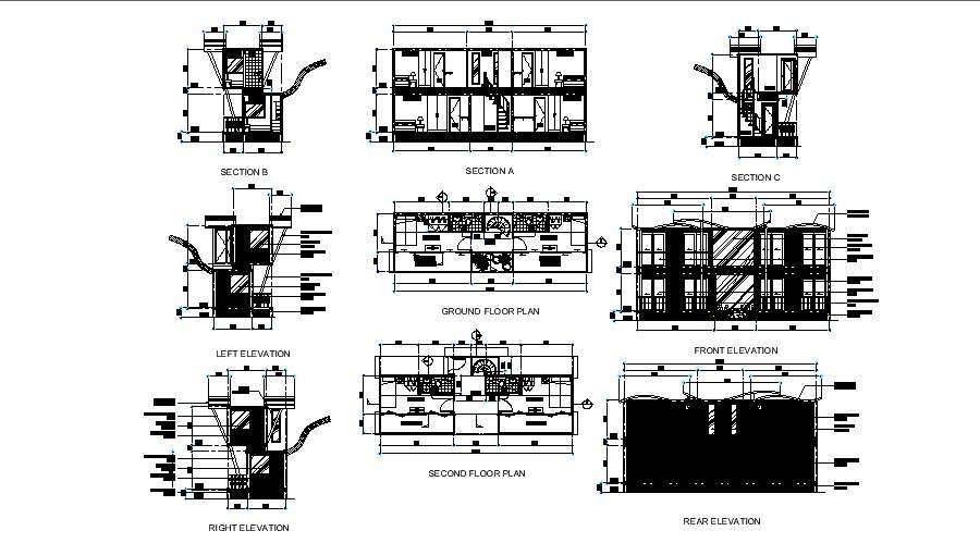 Iso container autocad drawings