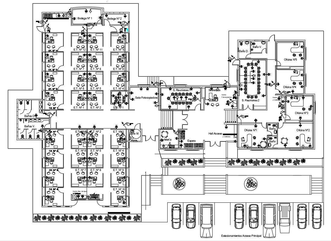 Corporate Office Floor Plan AutoCAD File - Cadbull