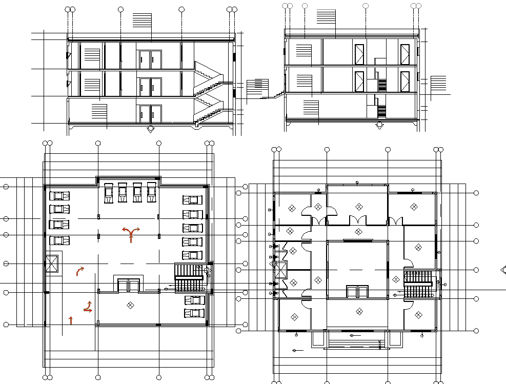 Corporate Project detail view autocad file - Cadbull