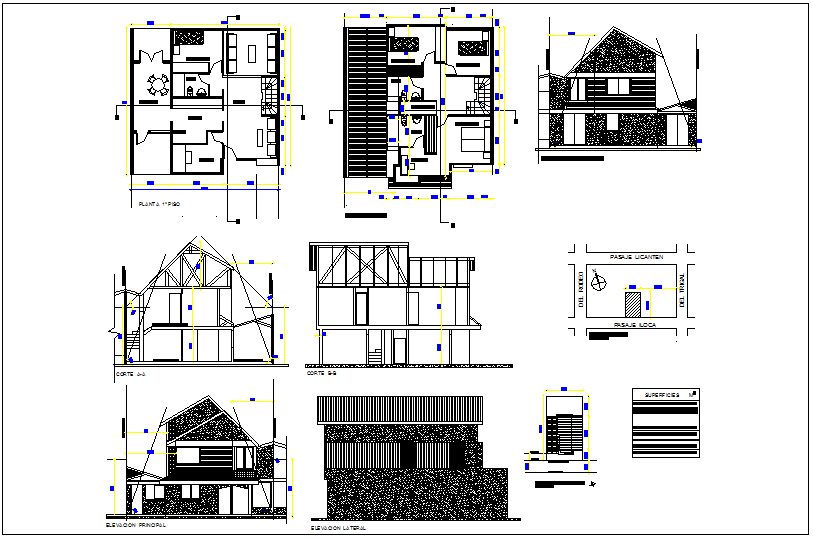 Corporate office plan view with sectional and elevation view dwg file ...