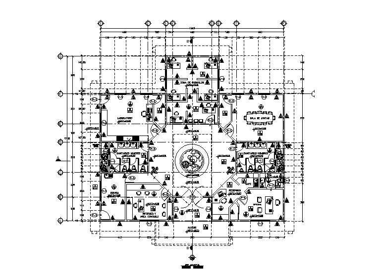 Corporate Office floor plan separated in this AutoCAD file. Download