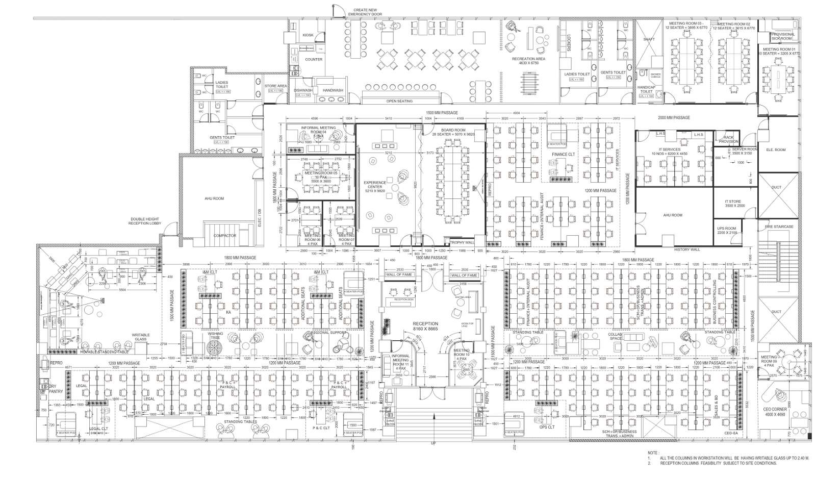 Corporate Office Building Furniture Layout Detail Plan DWG AutoCAD File Cadbull