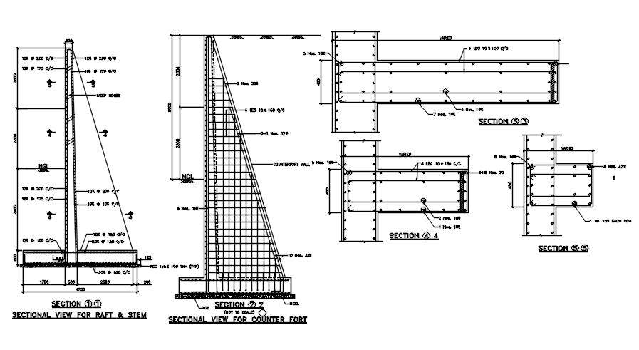 Counter fort detail drawing presented in this AutoCAD drawing file ...