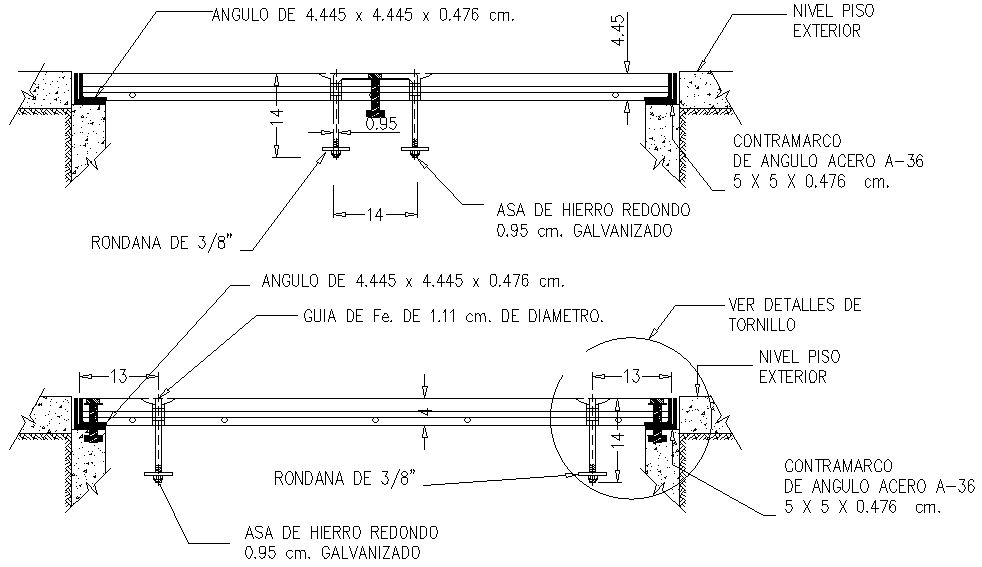 Counter frame structure detail drawing is given in this Autocad drawing ...