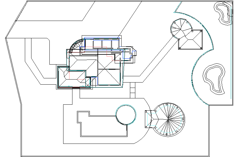 Country village 3 d detail dwg file - Cadbull