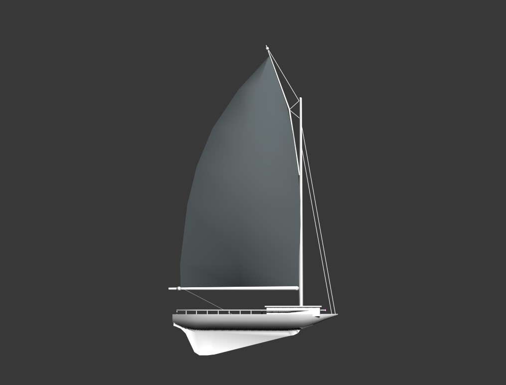 sailboat cad 3d