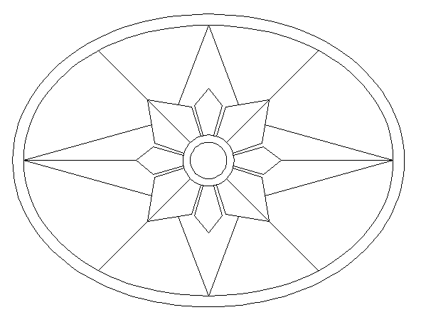 Creative design of ellipse parquet cad block dwg file - Cadbull