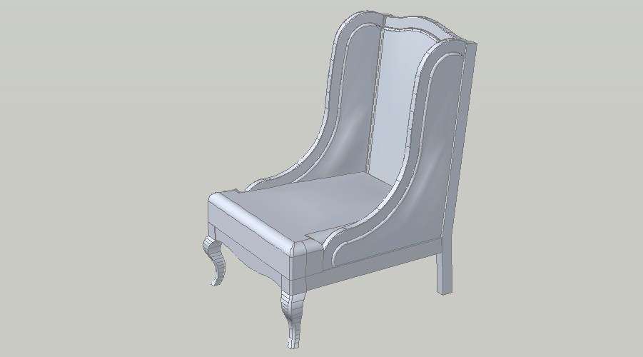 armchair elevation cad block