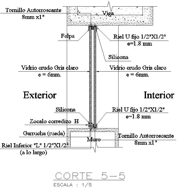 Cross Section 5 5 Of Structural Member In Detail Autocad Drawing Dwg File Cad File Cadbull