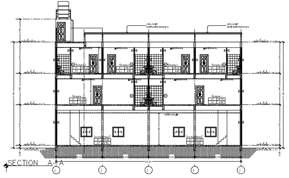 Cross Section Of House With Detail Autocad Drawing Cad File Dwg File