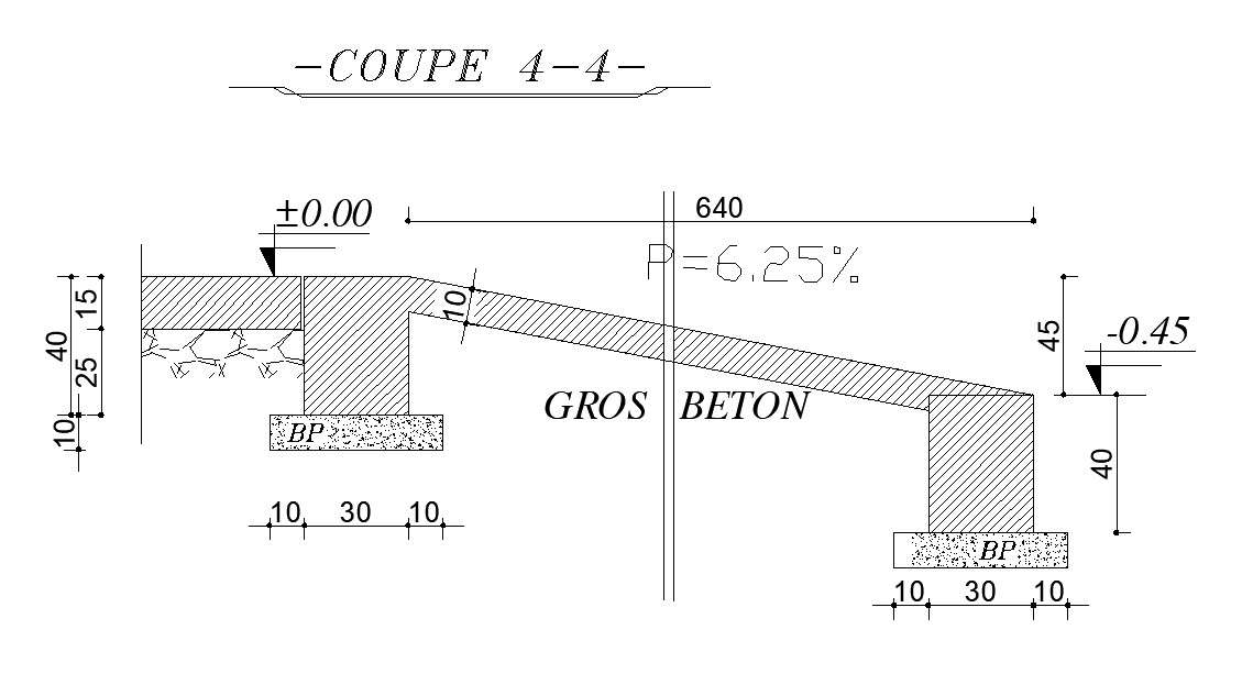 Cross Section Of The Structure In Detail Autocad 2d Drawing Cad File Dwg File Cadbull 