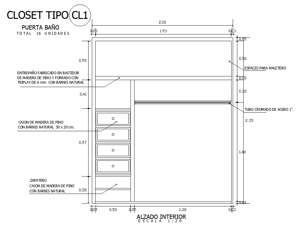 Cupboard Interior Elevation Cad Drawing Download Dwg File Cadbull