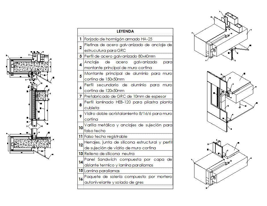 Curtain wall details dwg autocad drawing, and detail in autocad dwg files Cadbull