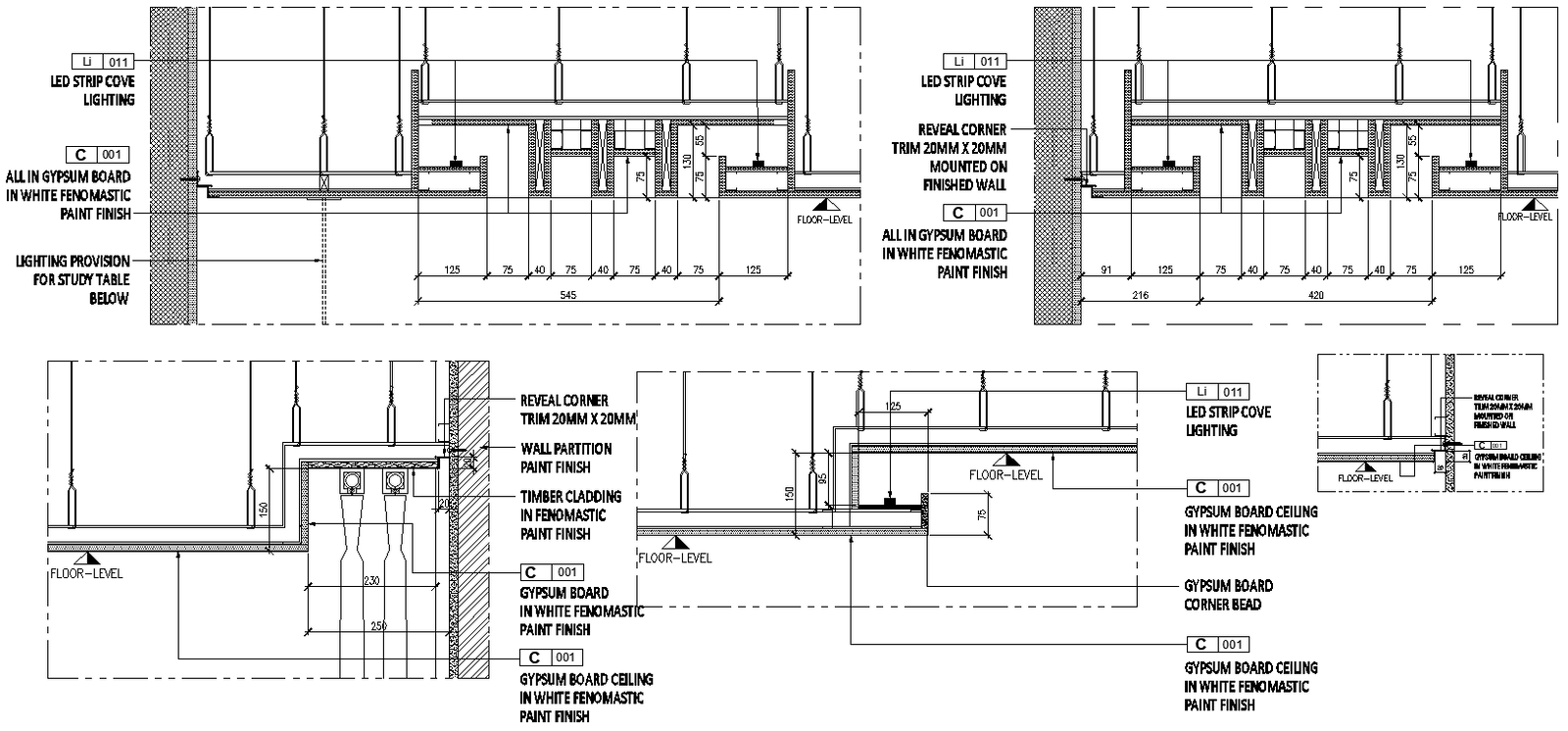 Curtain cove ceiling detail section DWG AutoCAD file - Cadbull