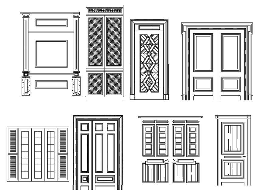 DWG Architectural Drawing Autocad file Contains the Elevation design of ...