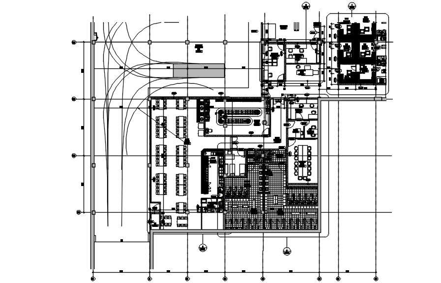 DWG AutoCAD Drawing file showing the details of the Hotel basement ...