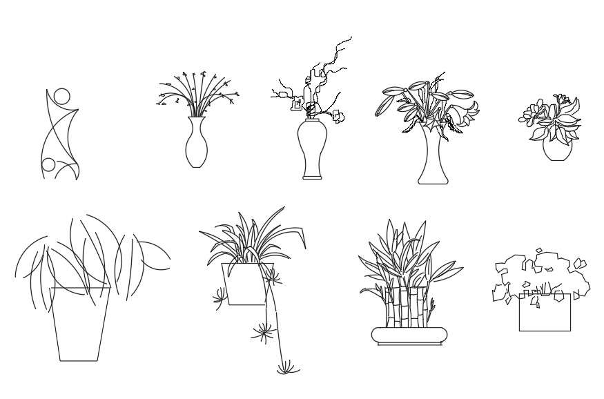 DWG Autocad 2D drawing having the details of beautiful