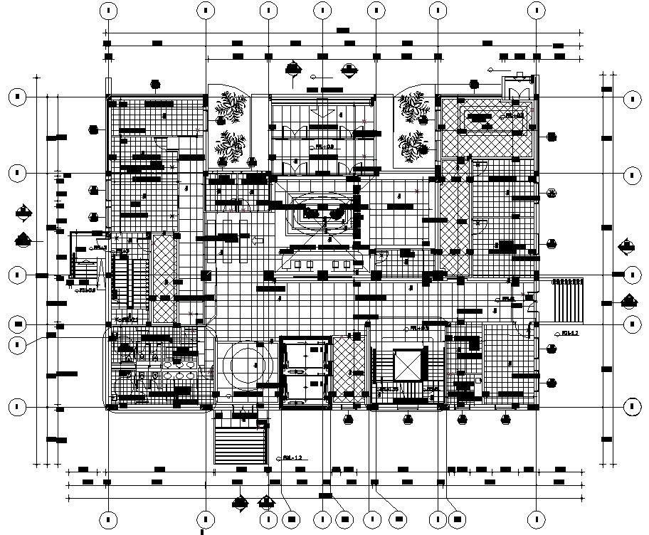 DWG Autocad fie of single-story Ground floor house plan ,Download ...