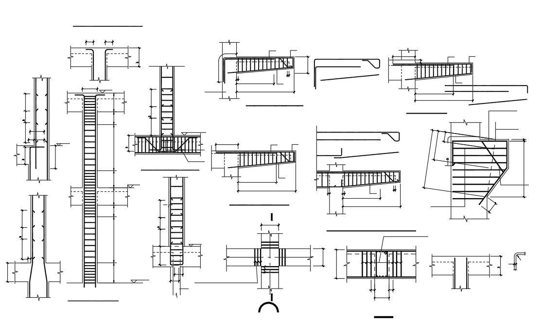 DWG Cad drawing file having the reinforcement sections Details ...