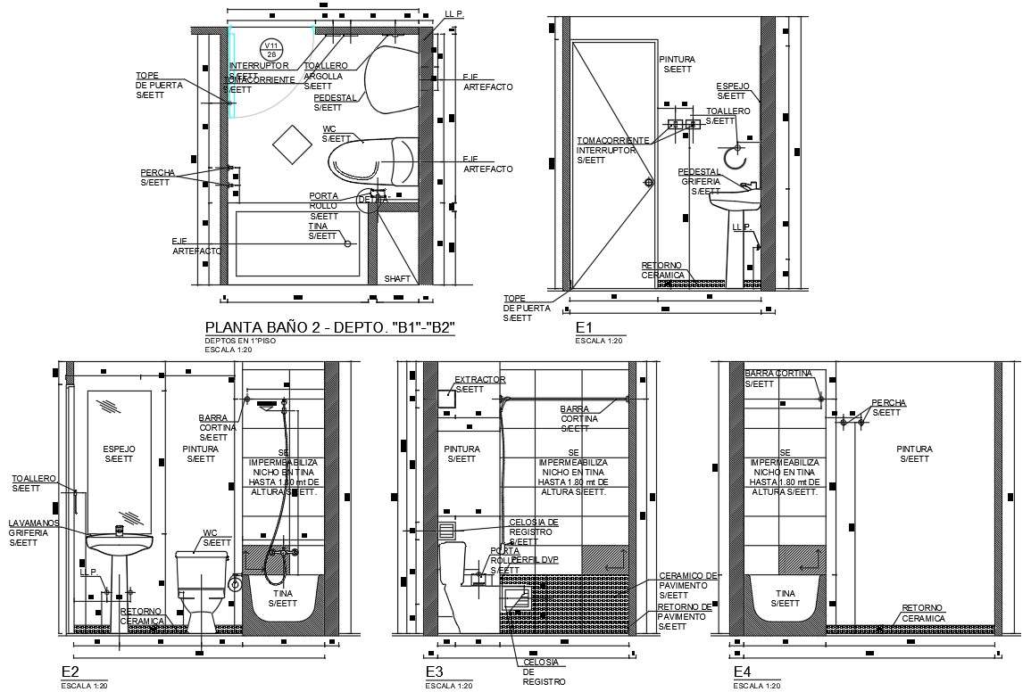 Dwg File Of Toilet Elevation Design Download The Drawing File Cadbull