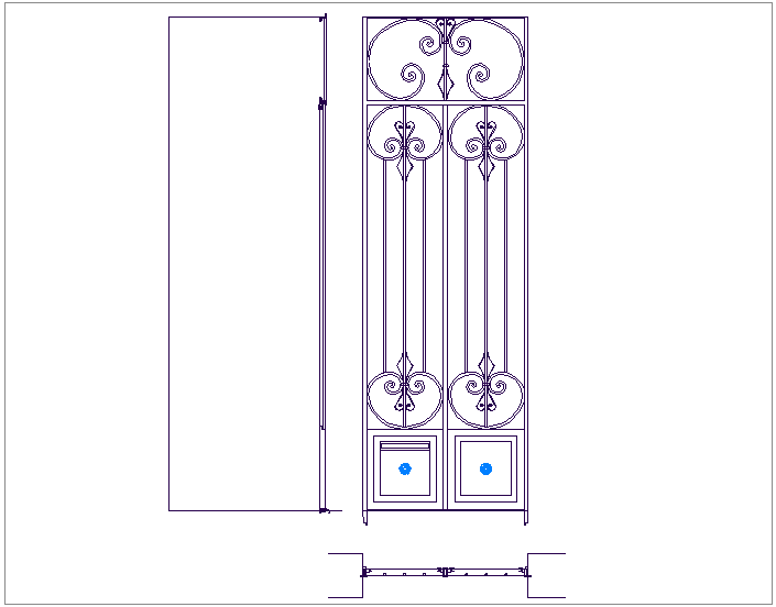 ornamental iron cad