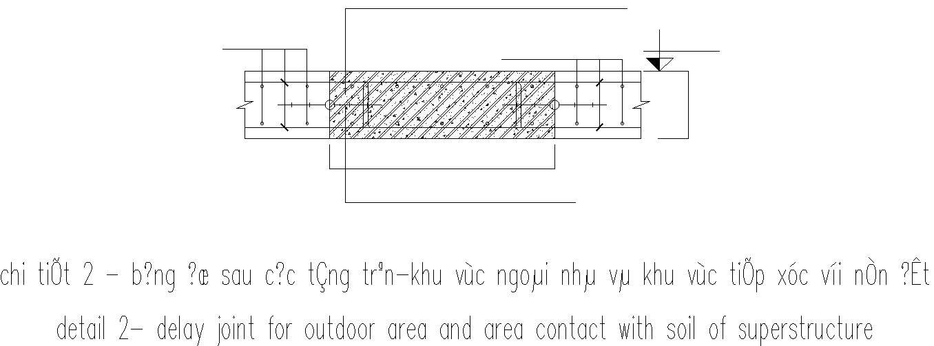 Delay joint for outdoor area and area contact with soil of ...