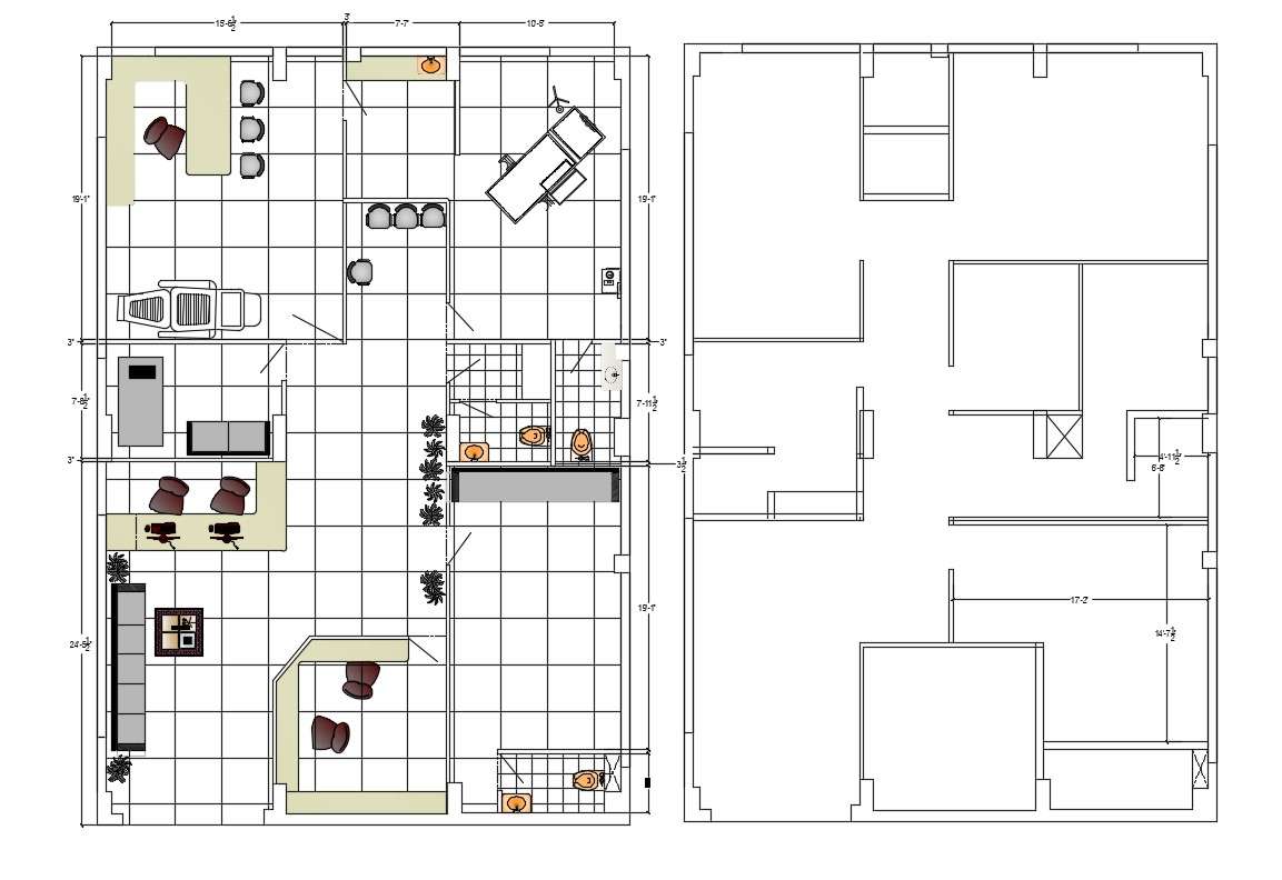 Dental Clinic Floor Plan With Furniture Layout AutoCAD