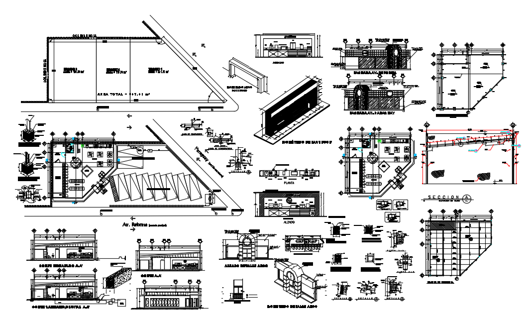 Department stores Structural Plan dwg file - Cadbull