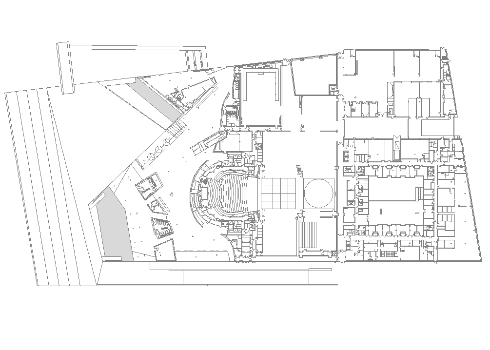 Departmental store building detail plan 2d view layout file - Cadbull