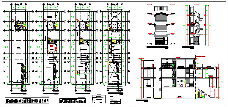 Departments building design drawing - Cadbull