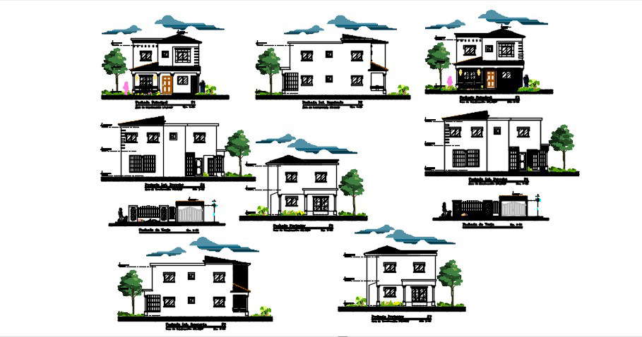 Design Of 2 Storey House In DWG File - Cadbull