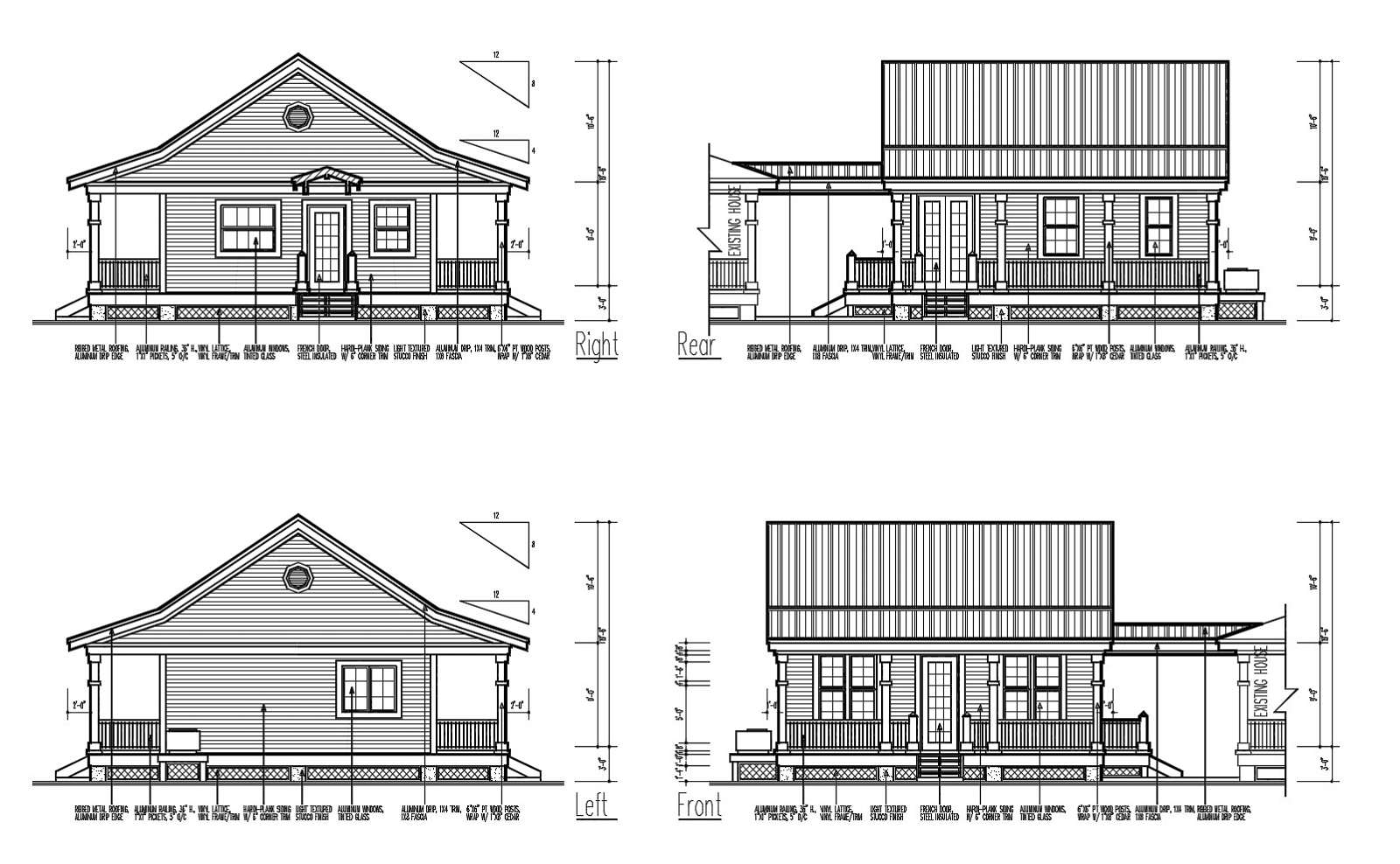 Download free Elevation drawing of house in AutoCAD Cadbull