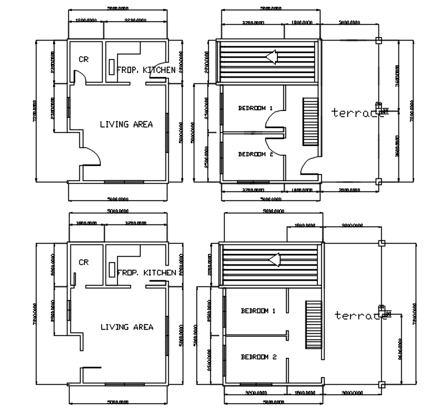 Design Of House Plan With Detail Dimension In Dwg File Cadbull