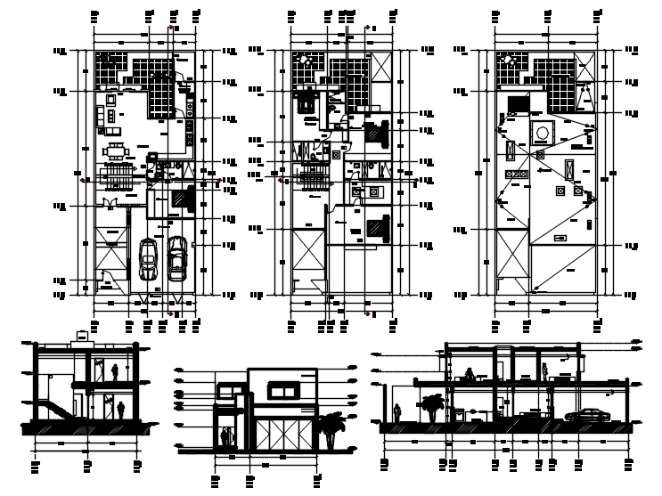 Download Free 2 Storey Residential House Design In Autocad File Cadbull