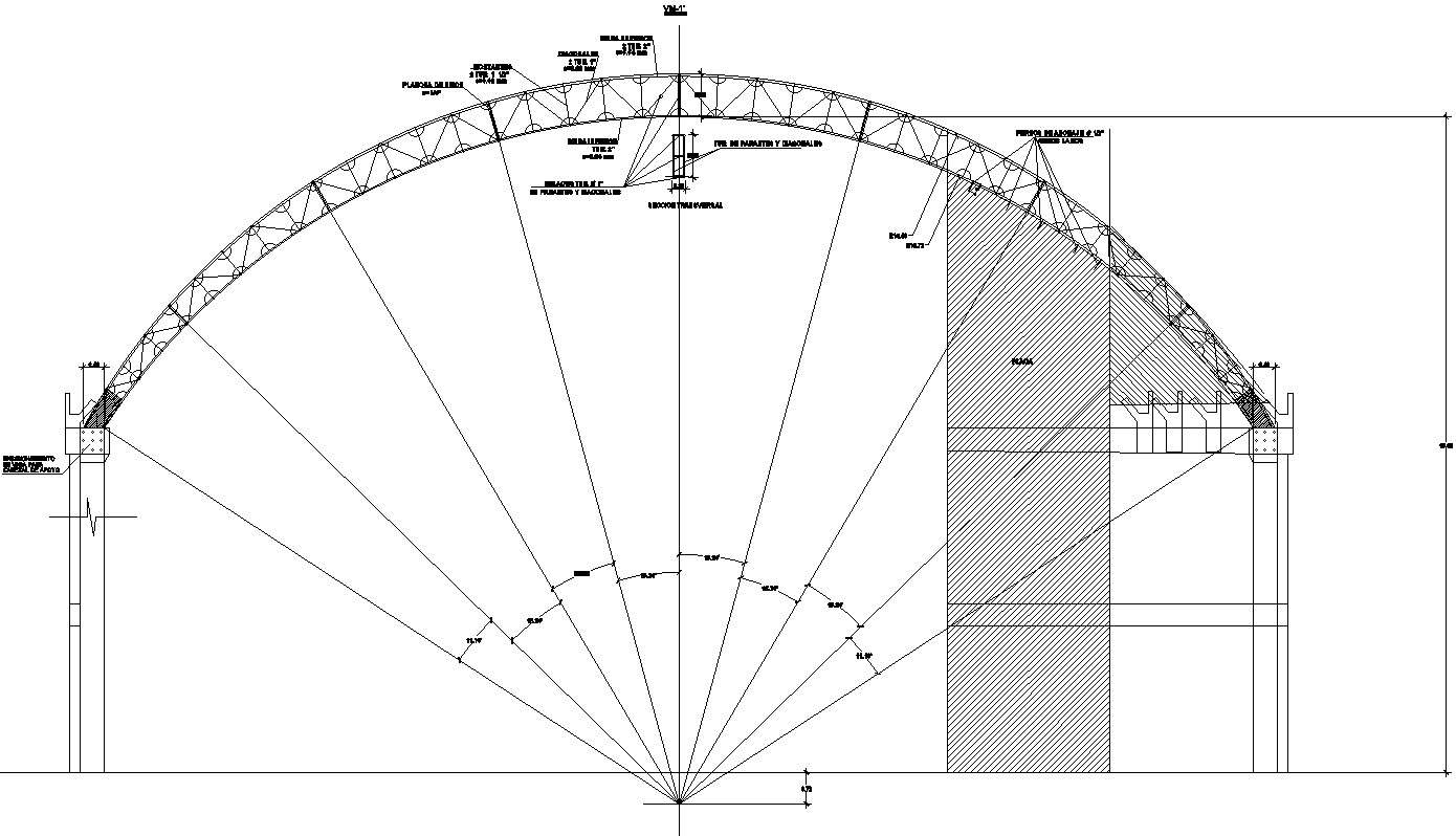 Design of dome with detail AutoCAD drawing, dwg file, CAD file - Cadbull