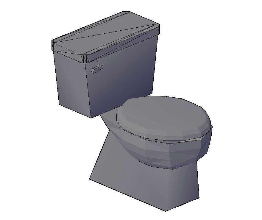 Detail 3d model of sanitary toilet layout CAD structure autocad file