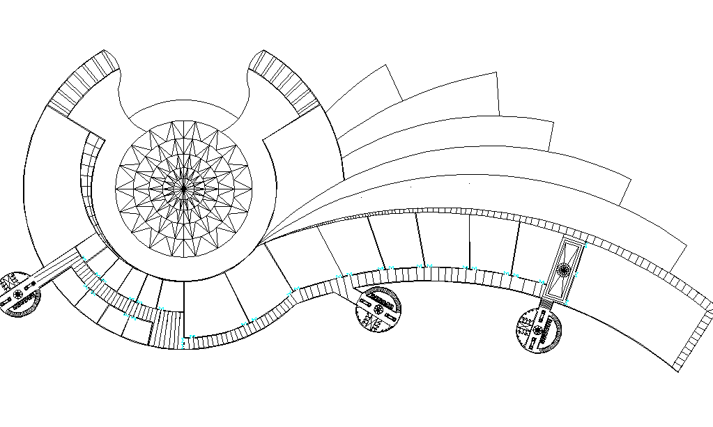 Detail drawing of art faculty campus. - Cadbull