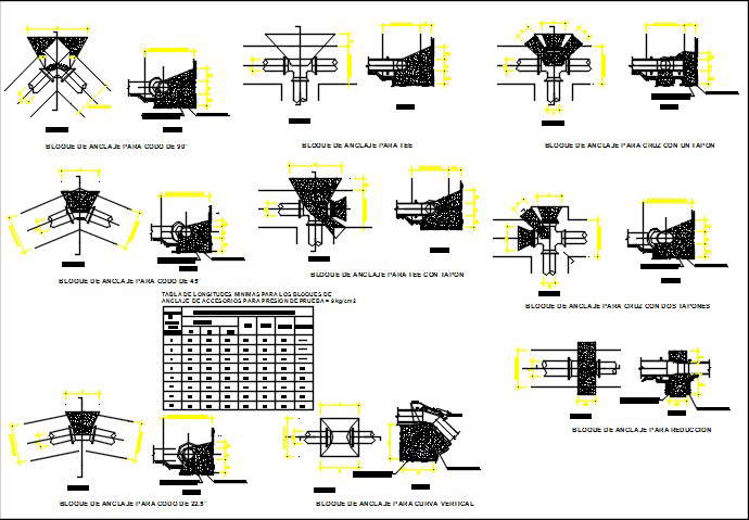 Detail drawing of water pipes. - Cadbull