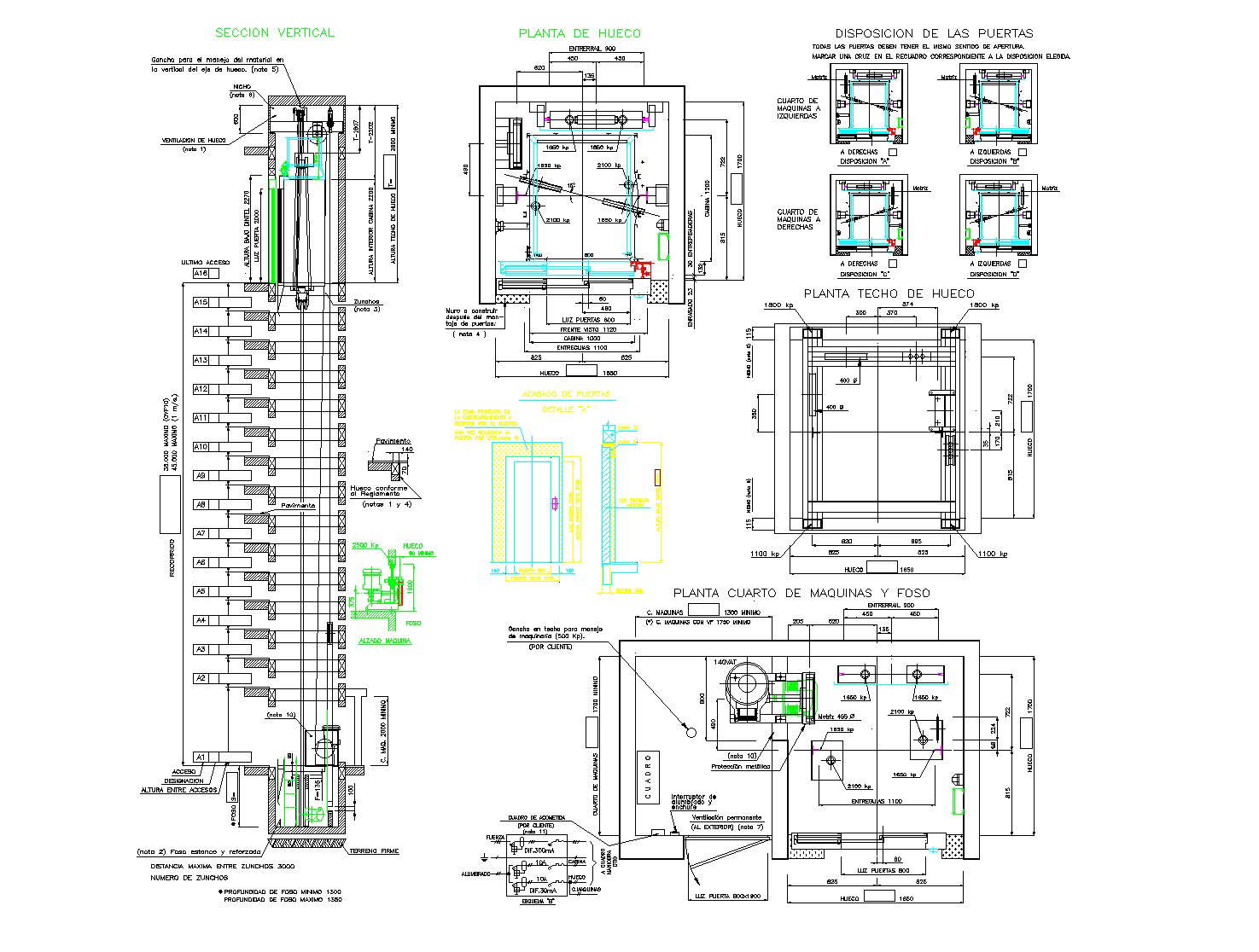 Detail Elevator Plan Autocad File - Cadbull